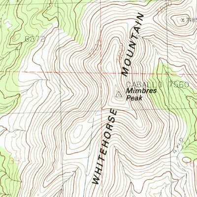 United States Geological Survey Whitehorse Mountain, NM (1985, 24000-Scale) digital map