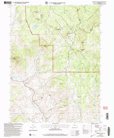 United States Geological Survey Whiteley Peak, CO (2000, 24000-Scale) digital map