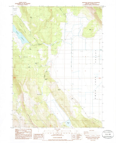 United States Geological Survey Whiteline Reservoir, OR (1985, 24000-Scale) digital map