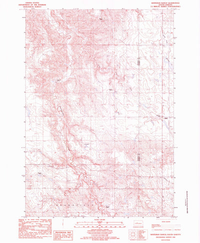 United States Geological Survey Whiteman Ranch, SD (1982, 24000-Scale) digital map