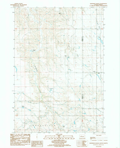 United States Geological Survey Whiteman Ranch, SD (1984, 24000-Scale) digital map