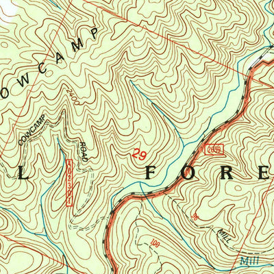 United States Geological Survey Whiteoak Flats, TN-NC (2003, 24000-Scale) digital map