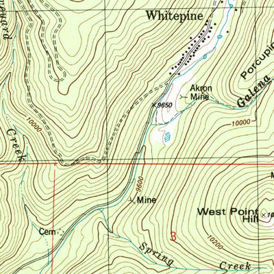 United States Geological Survey Whitepine, CO (1982, 24000-Scale) digital map