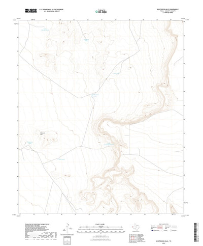 United States Geological Survey Whiterock Hills, TX (2022, 24000-Scale) digital map