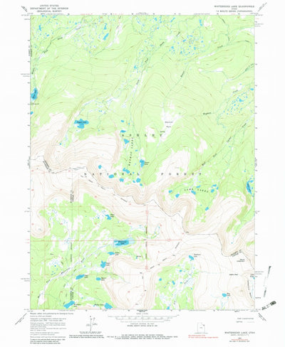 United States Geological Survey Whiterocks Lake, UT (1963, 24000-Scale) digital map