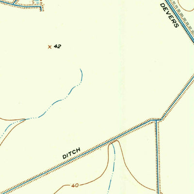 United States Geological Survey Whites Bayou, TX (1943, 24000-Scale) digital map