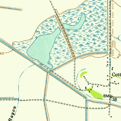 United States Geological Survey Whites Bayou, TX (1943, 24000-Scale) digital map
