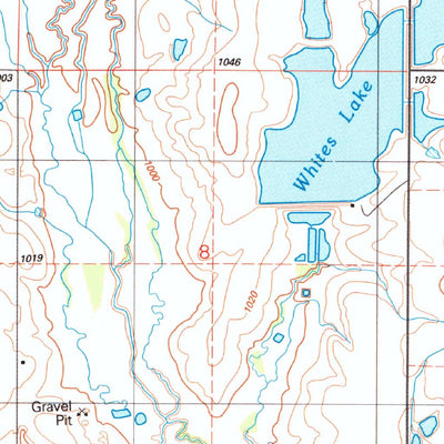 United States Geological Survey Whites Lake, OK (1987, 24000-Scale) digital map