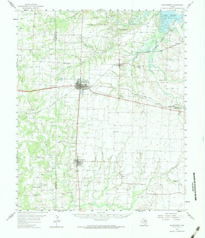 United States Geological Survey Whitesboro, TX (1958, 62500-Scale) digital map