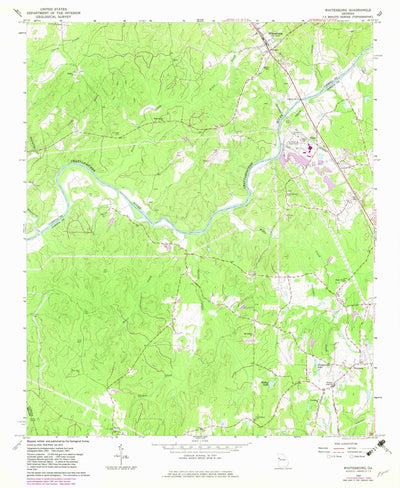 United States Geological Survey Whitesburg, GA (1965, 24000-Scale) digital map