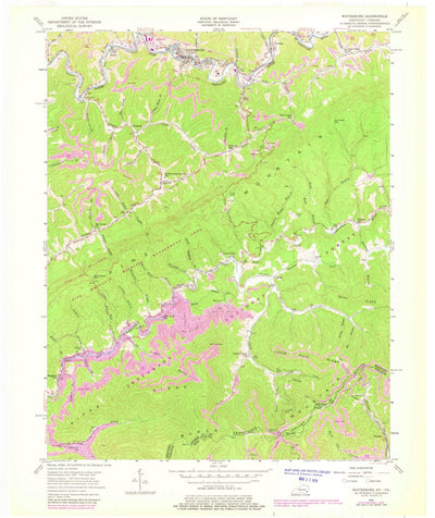 United States Geological Survey Whitesburg, KY-VA (1954, 24000-Scale) digital map