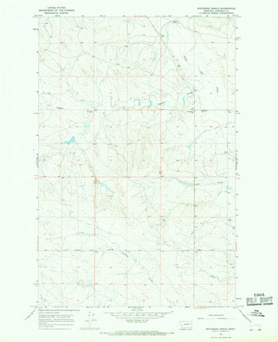 United States Geological Survey Whiteside Ranch, MT (1965, 24000-Scale) digital map