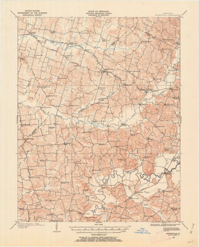 United States Geological Survey Whitesville, KY (1907, 62500-Scale) digital map