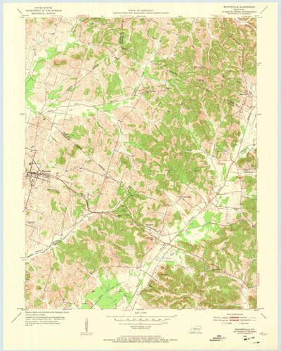 United States Geological Survey Whitesville, KY (1953, 24000-Scale) digital map