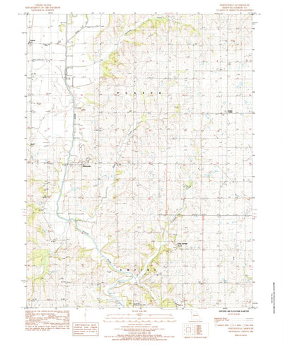 United States Geological Survey Whitesville, MO (1984, 24000-Scale) digital map