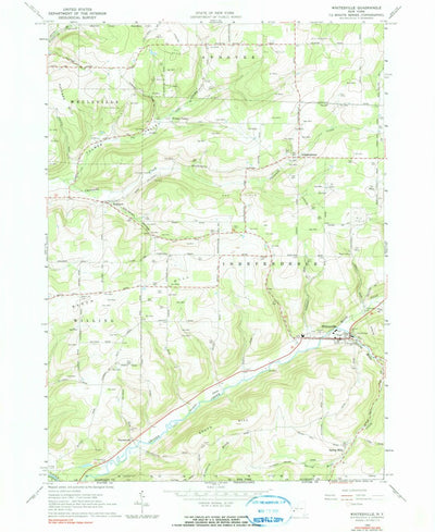 United States Geological Survey Whitesville, NY (1965, 24000-Scale) digital map