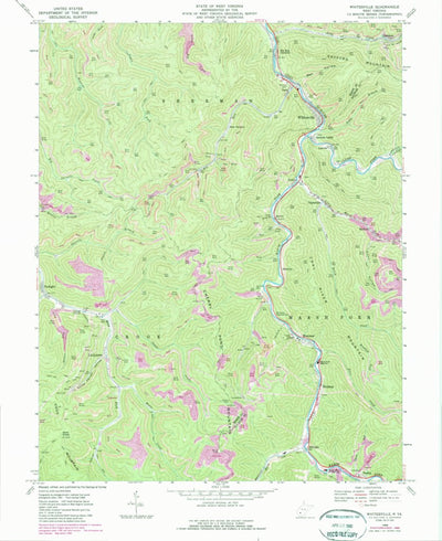 United States Geological Survey Whitesville, WV (1968, 24000-Scale) digital map