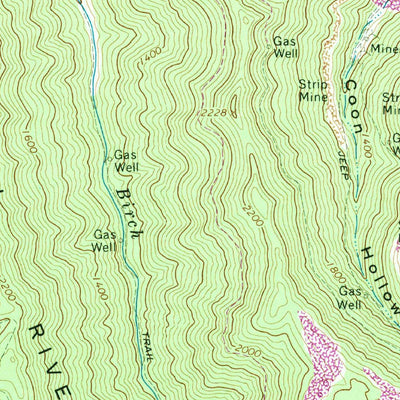 United States Geological Survey Whitesville, WV (1968, 24000-Scale) digital map