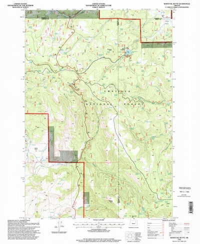 United States Geological Survey Whitetail Butte, OR (1995, 24000-Scale) digital map