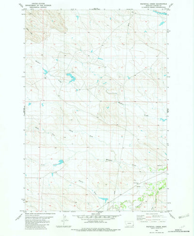 United States Geological Survey Whitetail Creek, MT (1982, 24000-Scale) digital map