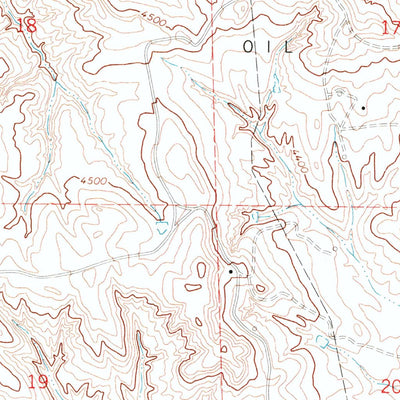 United States Geological Survey Whitetail Creek NE, WY (1971, 24000-Scale) digital map