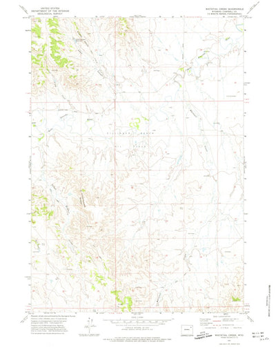 United States Geological Survey Whitetail Creek, WY (1971, 24000-Scale) digital map
