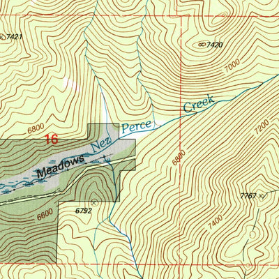United States Geological Survey Whitetail Peak, MT (1996, 24000-Scale) digital map