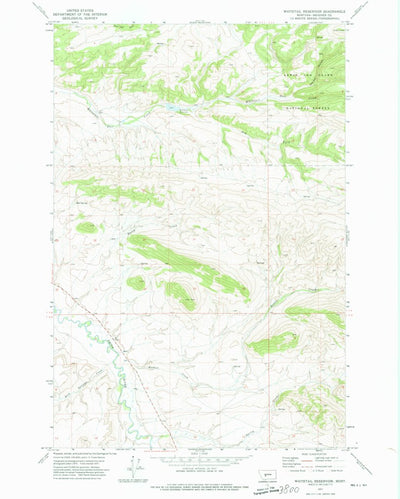 United States Geological Survey Whitetail Reservoir, MT (1971, 24000-Scale) digital map