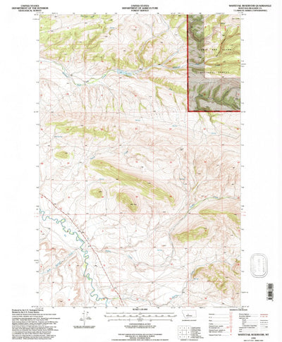 United States Geological Survey Whitetail Reservoir, MT (1995, 24000-Scale) digital map