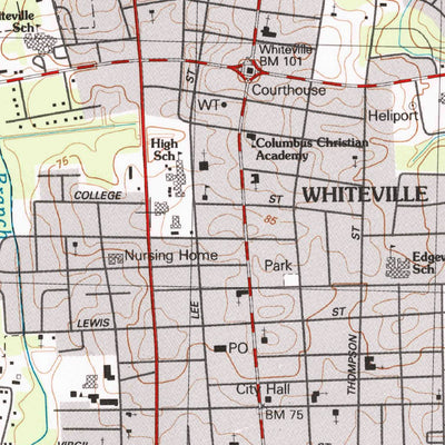 United States Geological Survey Whiteville, NC (1987, 24000-Scale) digital map