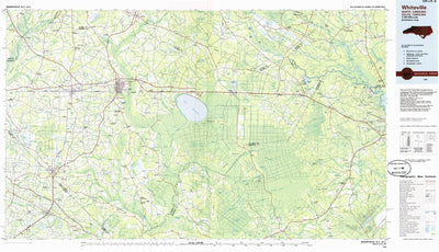 United States Geological Survey Whiteville, NC-SC (1986, 100000-Scale) digital map
