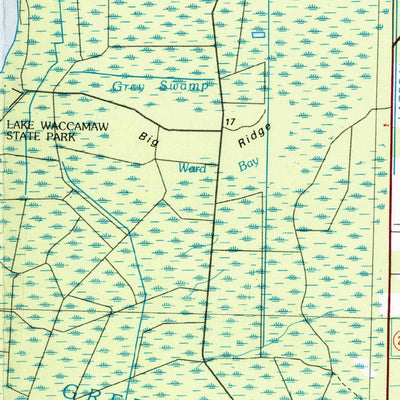United States Geological Survey Whiteville, NC-SC (1986, 100000-Scale) digital map