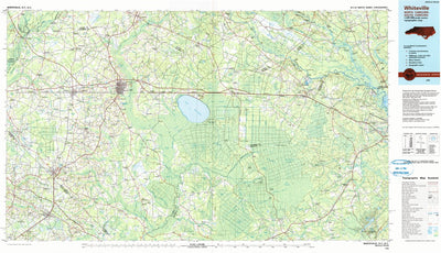 United States Geological Survey Whiteville, NC-SC (1990, 100000-Scale) digital map