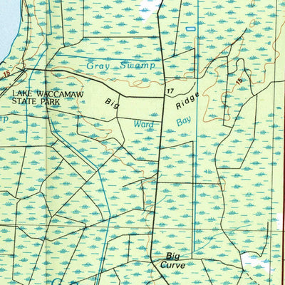 United States Geological Survey Whiteville, NC-SC (1990, 100000-Scale) digital map