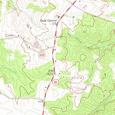 United States Geological Survey Whiteville, VA (1969, 24000-Scale) digital map