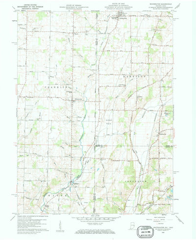 United States Geological Survey Whitewater, IN-OH (1960, 24000-Scale) digital map