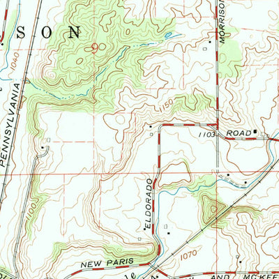 United States Geological Survey Whitewater, IN-OH (1960, 24000-Scale) digital map