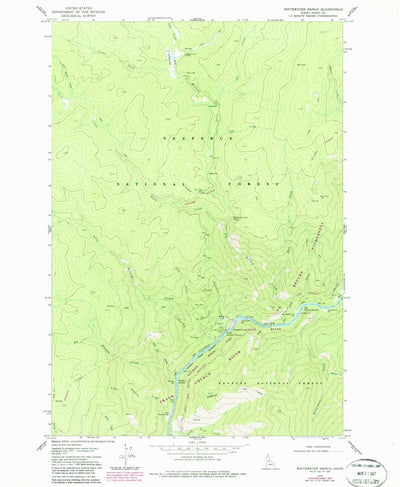 United States Geological Survey Whitewater Ranch, ID (1979, 24000-Scale) digital map