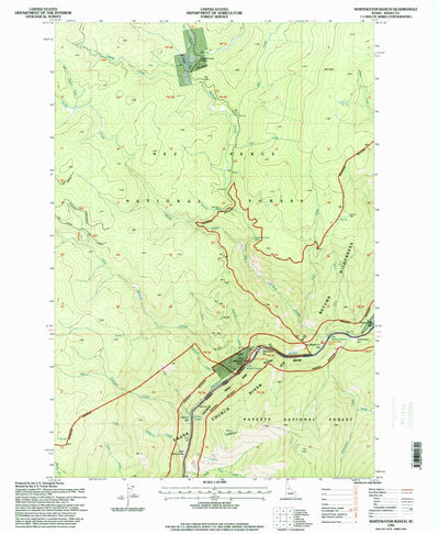 United States Geological Survey Whitewater Ranch, ID (1995, 24000-Scale) digital map