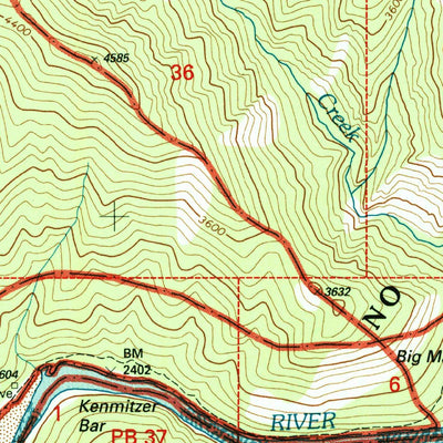 United States Geological Survey Whitewater Ranch, ID (1995, 24000-Scale) digital map