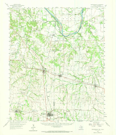 United States Geological Survey Whitewright, TX-OK (1958, 62500-Scale) digital map