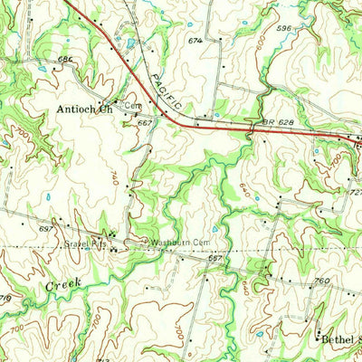 United States Geological Survey Whitewright, TX-OK (1958, 62500-Scale) digital map