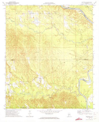 United States Geological Survey Whitfield, AL (1971, 24000-Scale) digital map