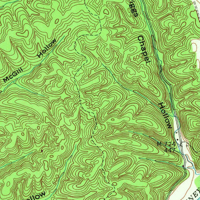 United States Geological Survey Whitfield, TN (1952, 24000-Scale) digital map