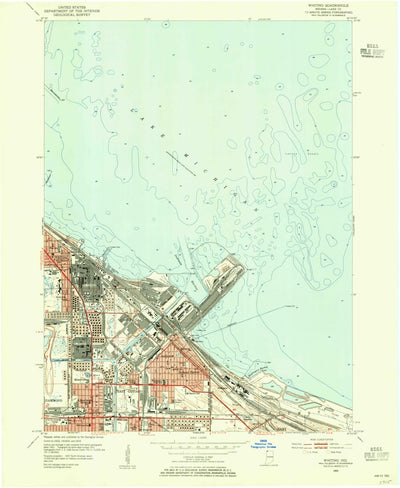 United States Geological Survey Whiting, IN (1953, 24000-Scale) digital map
