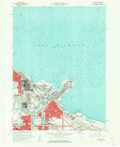 United States Geological Survey Whiting, IN (1960, 24000-Scale) digital map