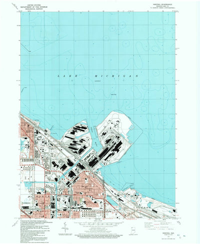 United States Geological Survey Whiting, IN (1991, 24000-Scale) digital map
