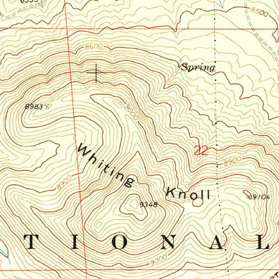 United States Geological Survey Whiting Knoll, AZ (1969, 24000-Scale) digital map