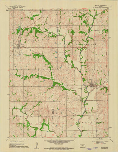 United States Geological Survey Whiting, KS (1961, 24000-Scale) digital map