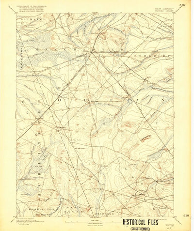 United States Geological Survey Whiting, NJ (1888, 62500-Scale) digital map